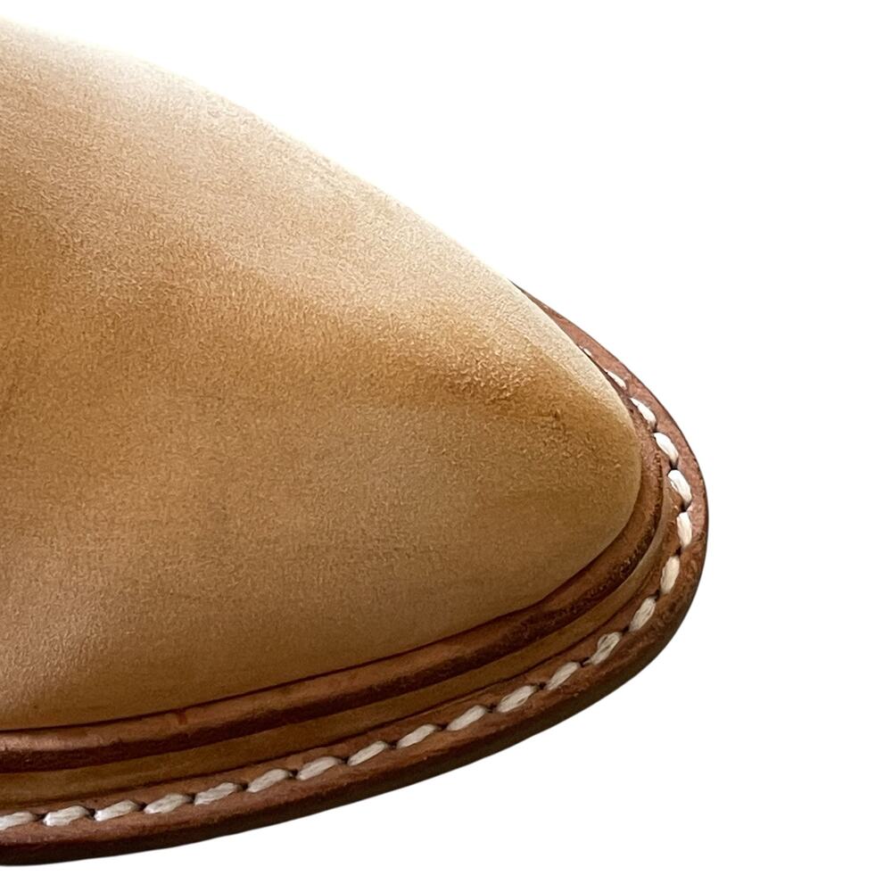 Free People x Jeffrey Campbell Ardent Tan Leather Block Heel Loafer Size 7.5 - Picture 6 of 10